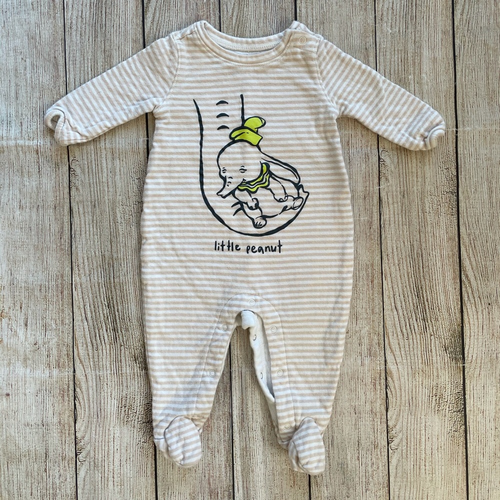Baby Gap, Disney Baby, “Little Peanut” Dumbo Footie Pajamas.